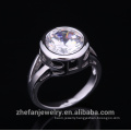 jewelry zhefan wholesale titanium high grade cubic zirconia adjustable fashion ring